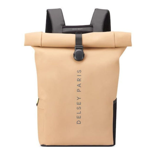 DELSEY TURENNE SOFT ROLL TOP BACKPACK BEIGE