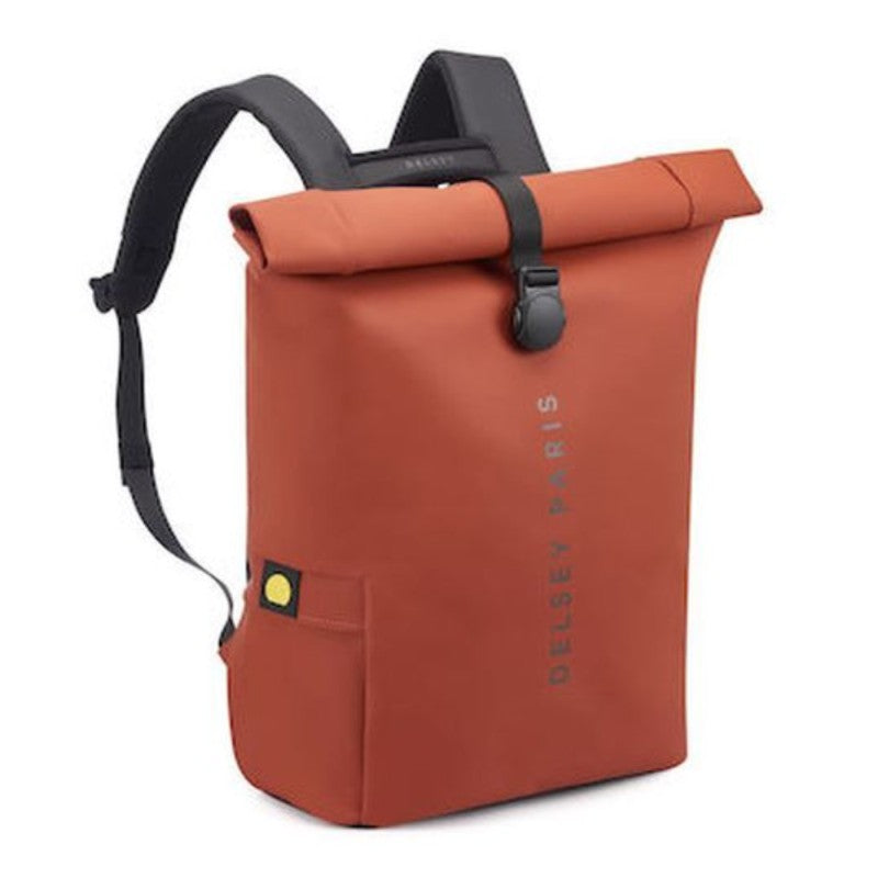 DELSEY TURENNE SOFT ROLL TOP BACKPACK - BRICK