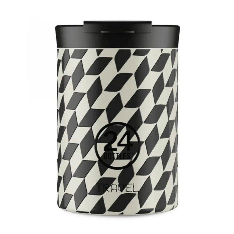 24BOTTLES TRAVEL TUMBLER 350ML GROOVY WHITE
