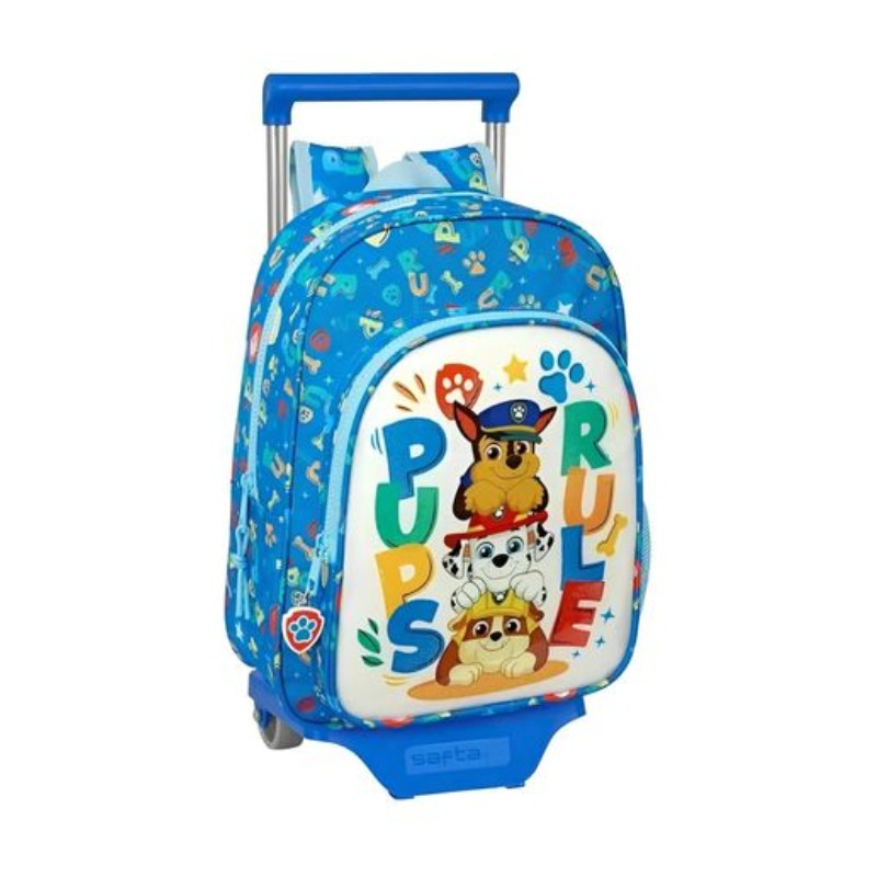 SAFTA BACKPACK WITH TROLLEY PAW PATROL BLUE