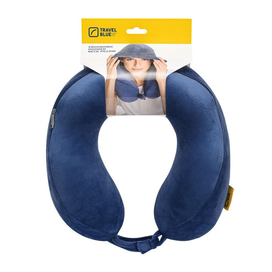 TRAVEL BLUE HOODED PILLOW