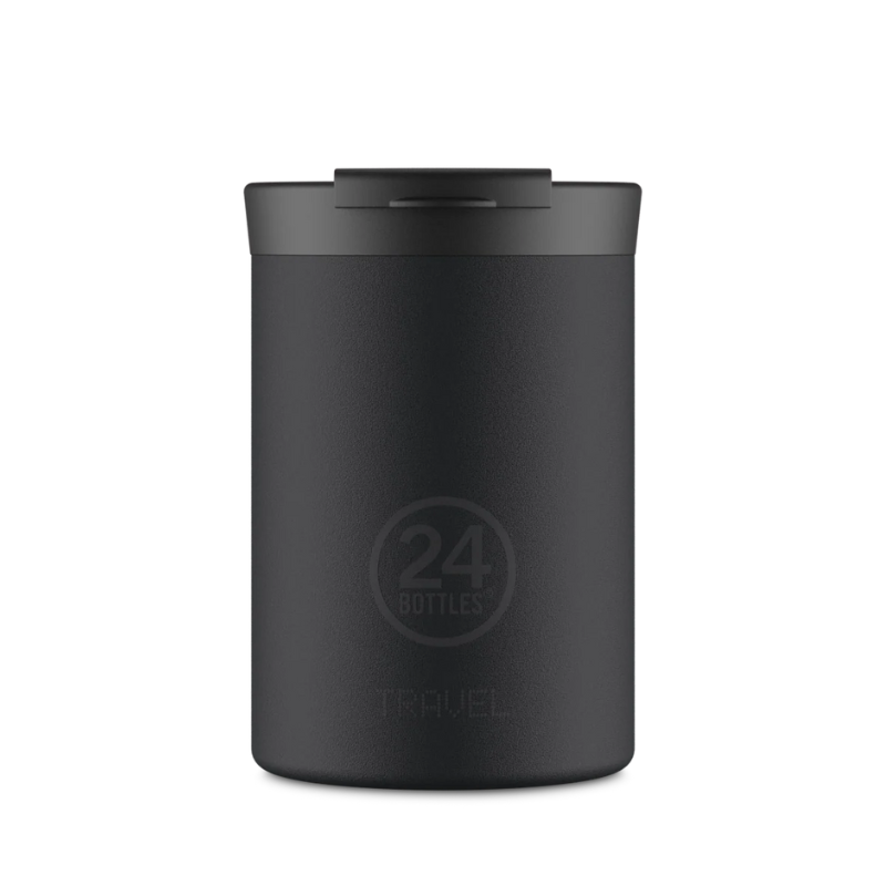 24BOTTLES TRAVEL TUMBLER STONE TUXEDO BLACK - AVAILABLE IN 2 SIZES