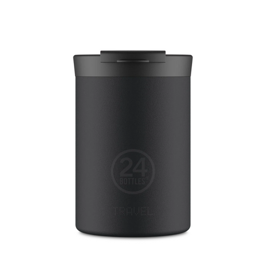 24BOTTLES TRAVEL TUMBLER  STONE TUXEDO BLACK - AVAILABLE IN 2 SIZES