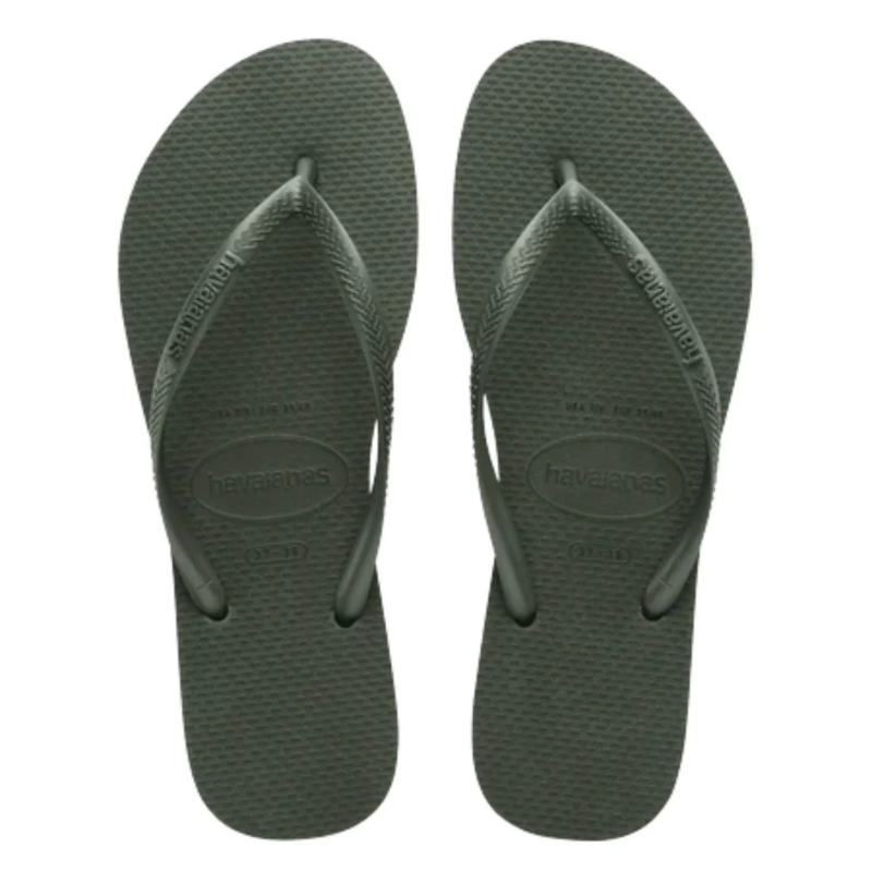 HAVAIANAS SLIM GREEN OLIVE - AVAILABLE IN 3 SIZES