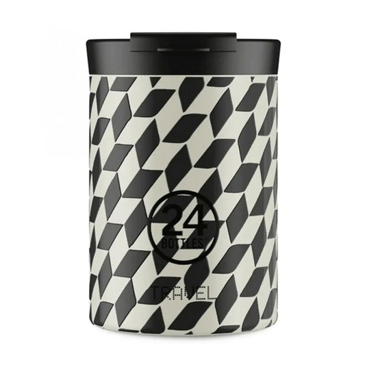 24BOTTLES TRAVEL TUMBLER 350ML GROOVY WHITE