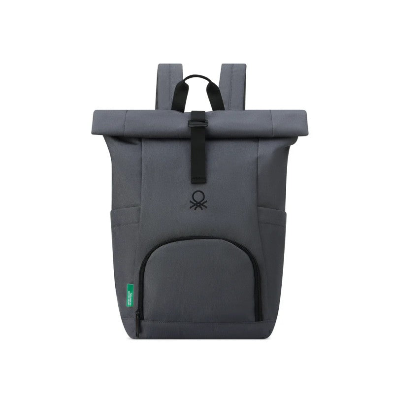 DELSEY BENETTON ROLLTOP BACKPACK - ANTHRICITE