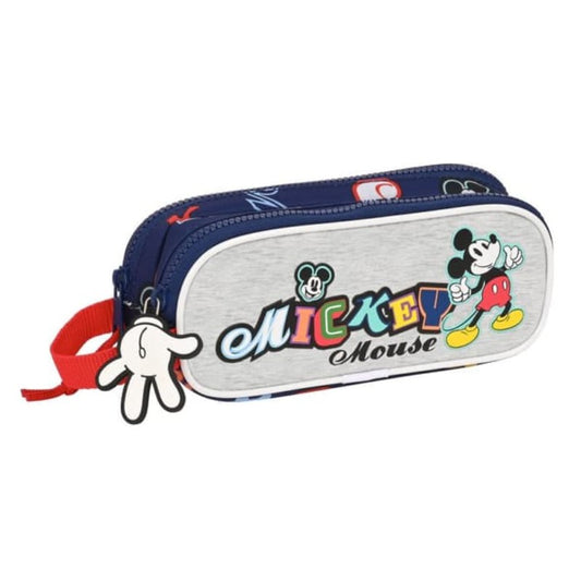 SAFTA DOUBLE PENCIL CASE MICKEY MOUSE