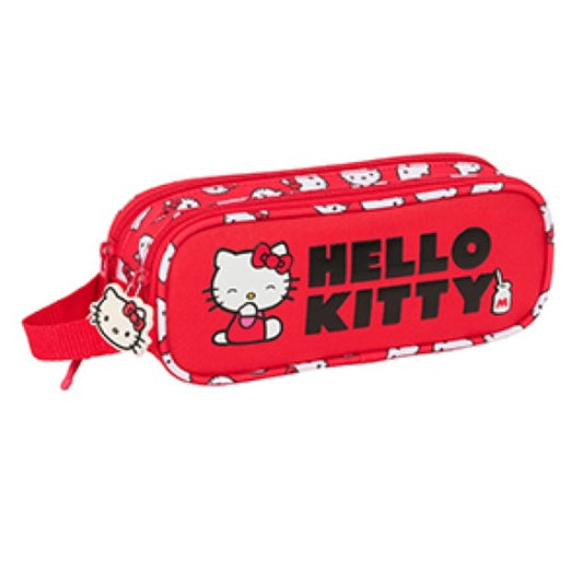 SAFTA DOUBLE PENCIL CASE ICONIC HELLO KITTY