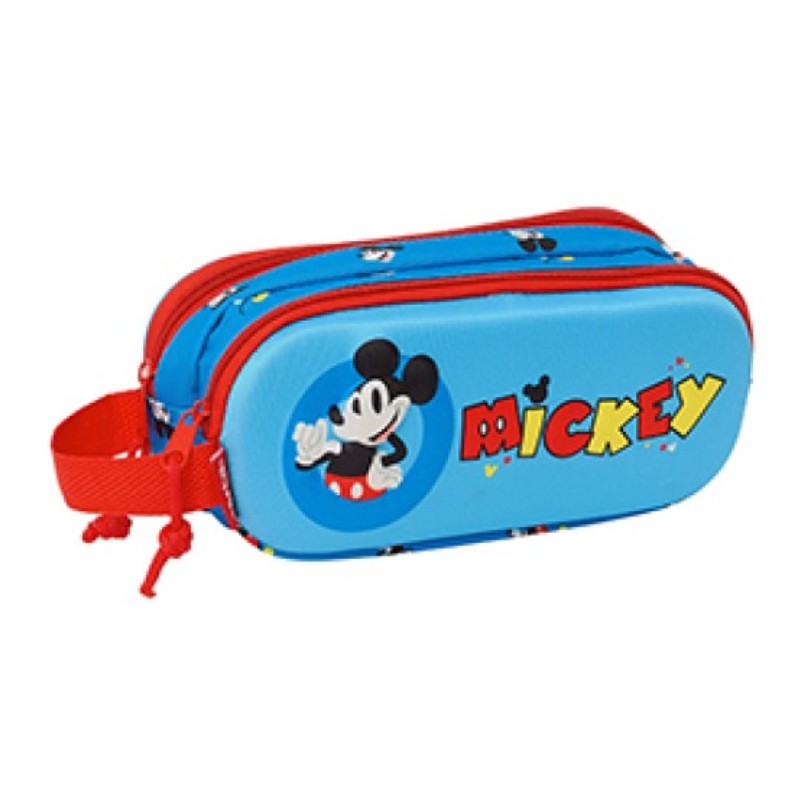 SAFTA 3D DOUBLE PENCIL CASE MICKEY MOUSE