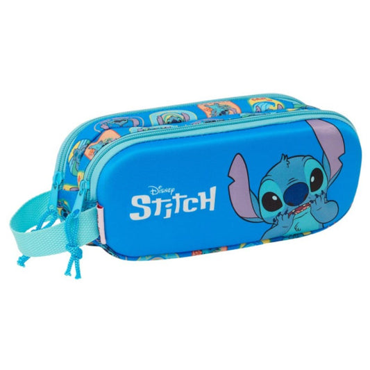 SAFTA 3D DOUBLE PENCIL CASE STITCH